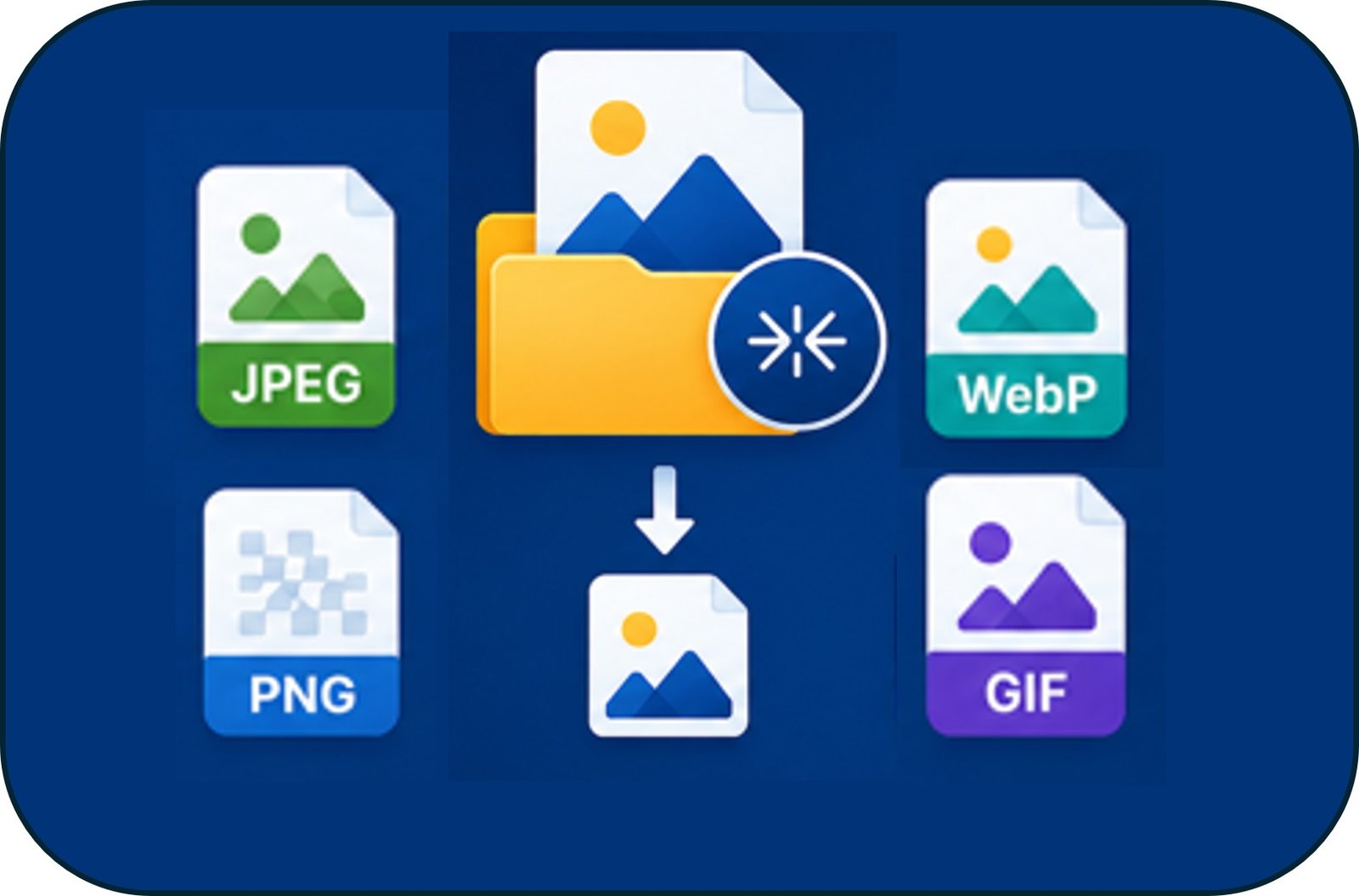 Image compressor tool interface showing compression settings and file size reduction
