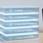 Visual diagram of a five-layer AI productivity stack for bootstrapped businesses